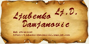 Ljubenko Damjanović vizit kartica